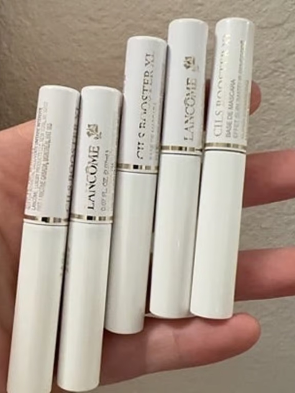 5X Lancome Cils Booster XL Vitamin Infused Lash Primer Base De Mascara .07oz EA